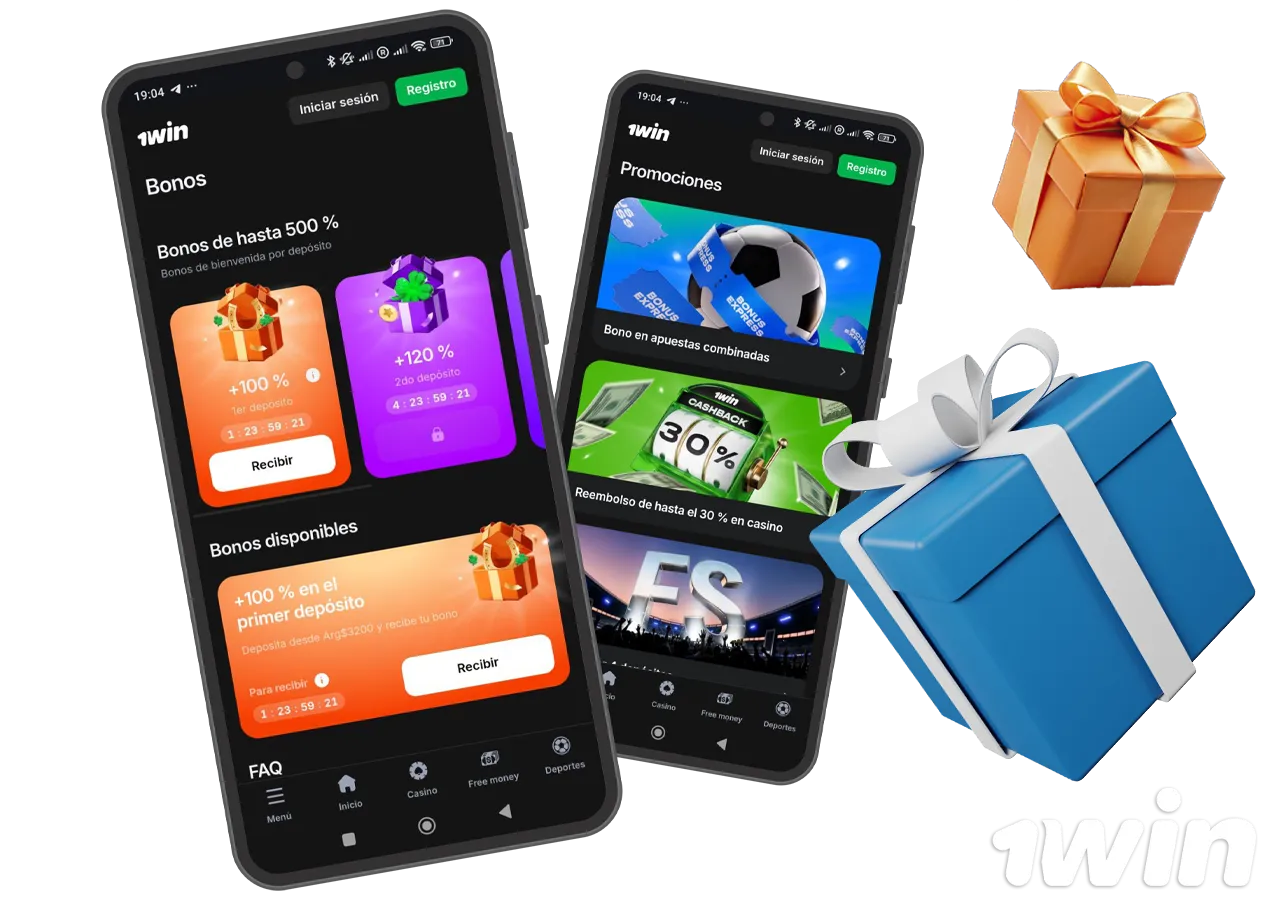 Bonificaciones y promociones en la aplicación 1Win