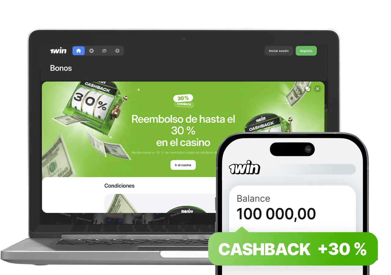 Bonificación por reembolso 1win